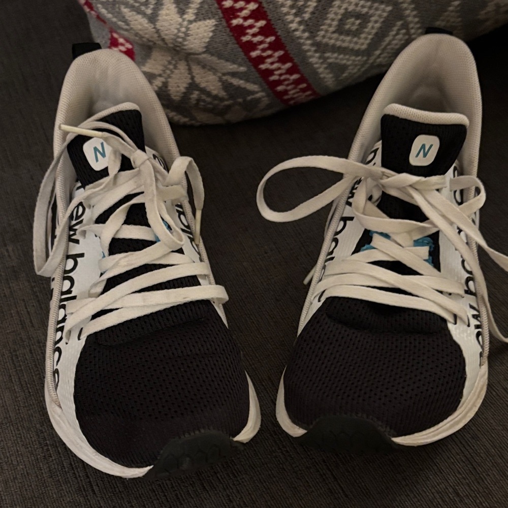 New Balance Black and White Running Shoes